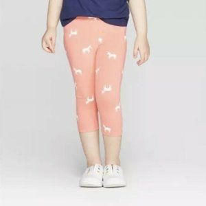 Cat and Jack Toddler Capri Unicorn Leggings, 3T